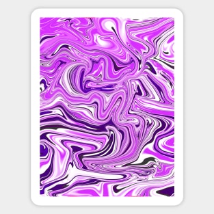 Purple Digital Fluid Art Sticker